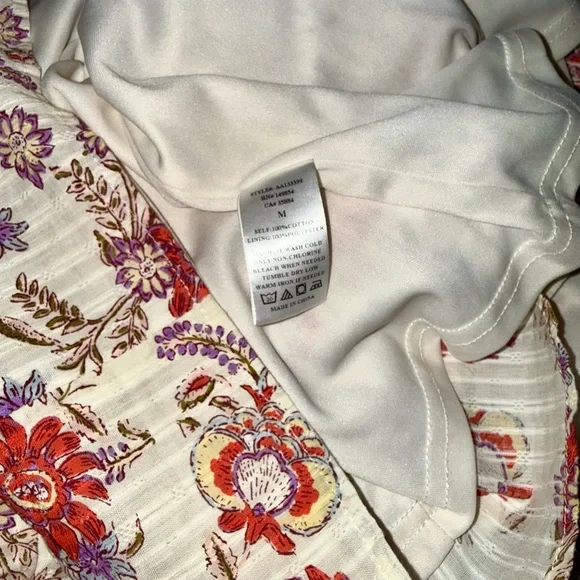 Sadie & Sage Floral Halter Sundress in Cream with Red & Purple Flowers - Picture 5 of 5